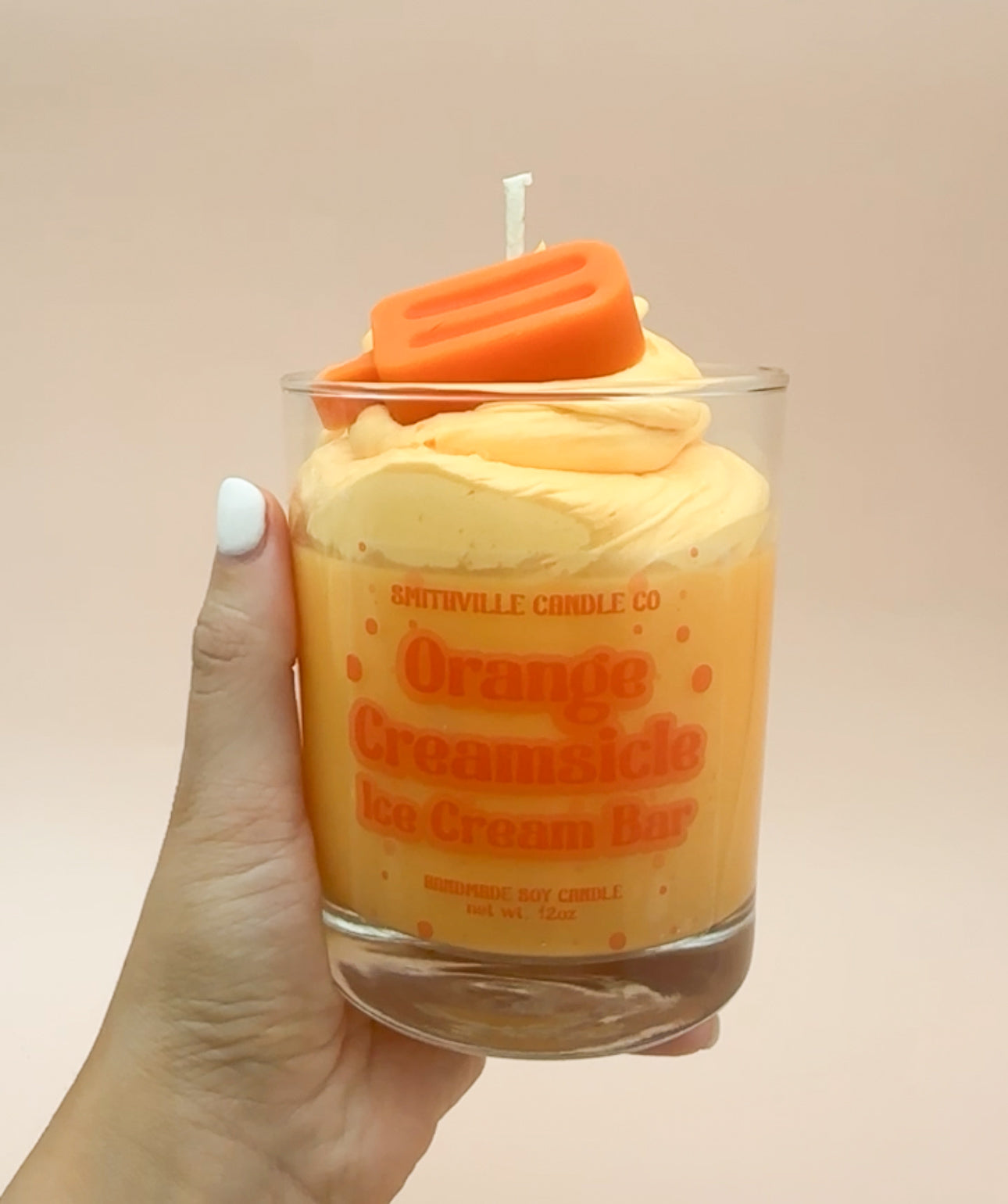 Orange Creamsicle Ice Cream Bar Handmade Soy Candle 12oz