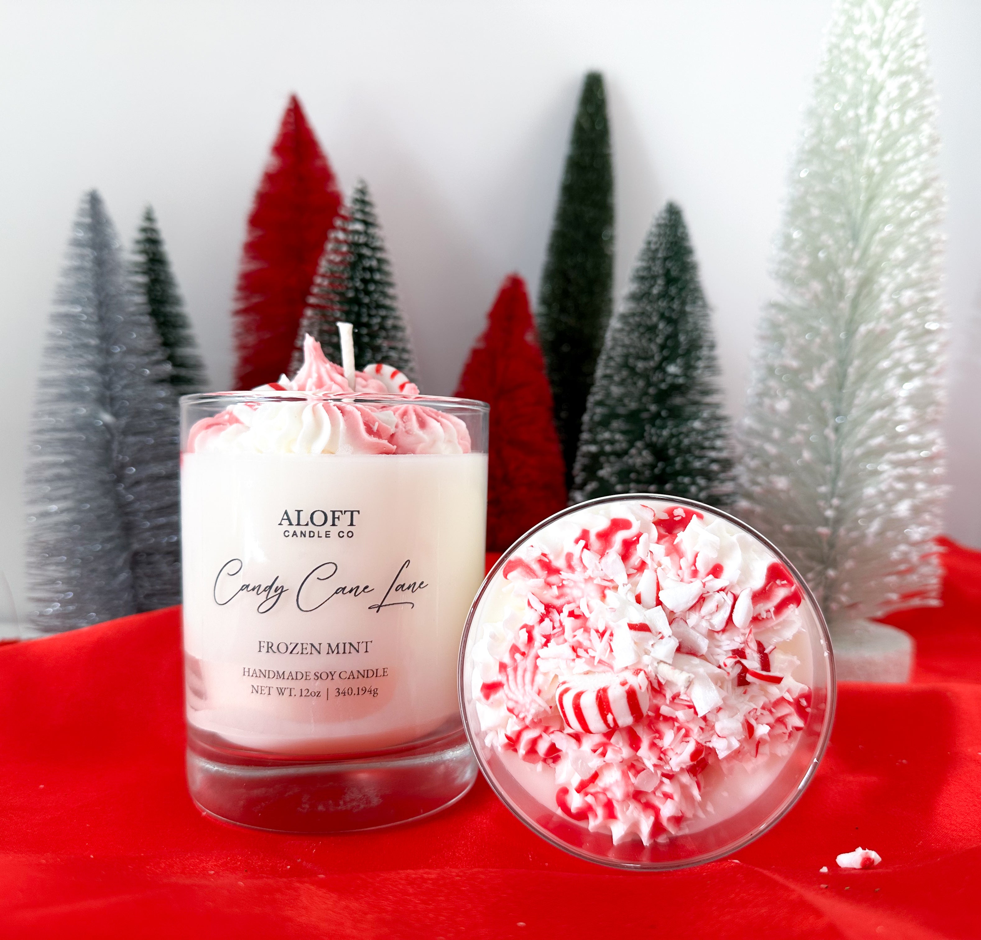 Candy Cane Lane 12oz Handmade Soy Candle