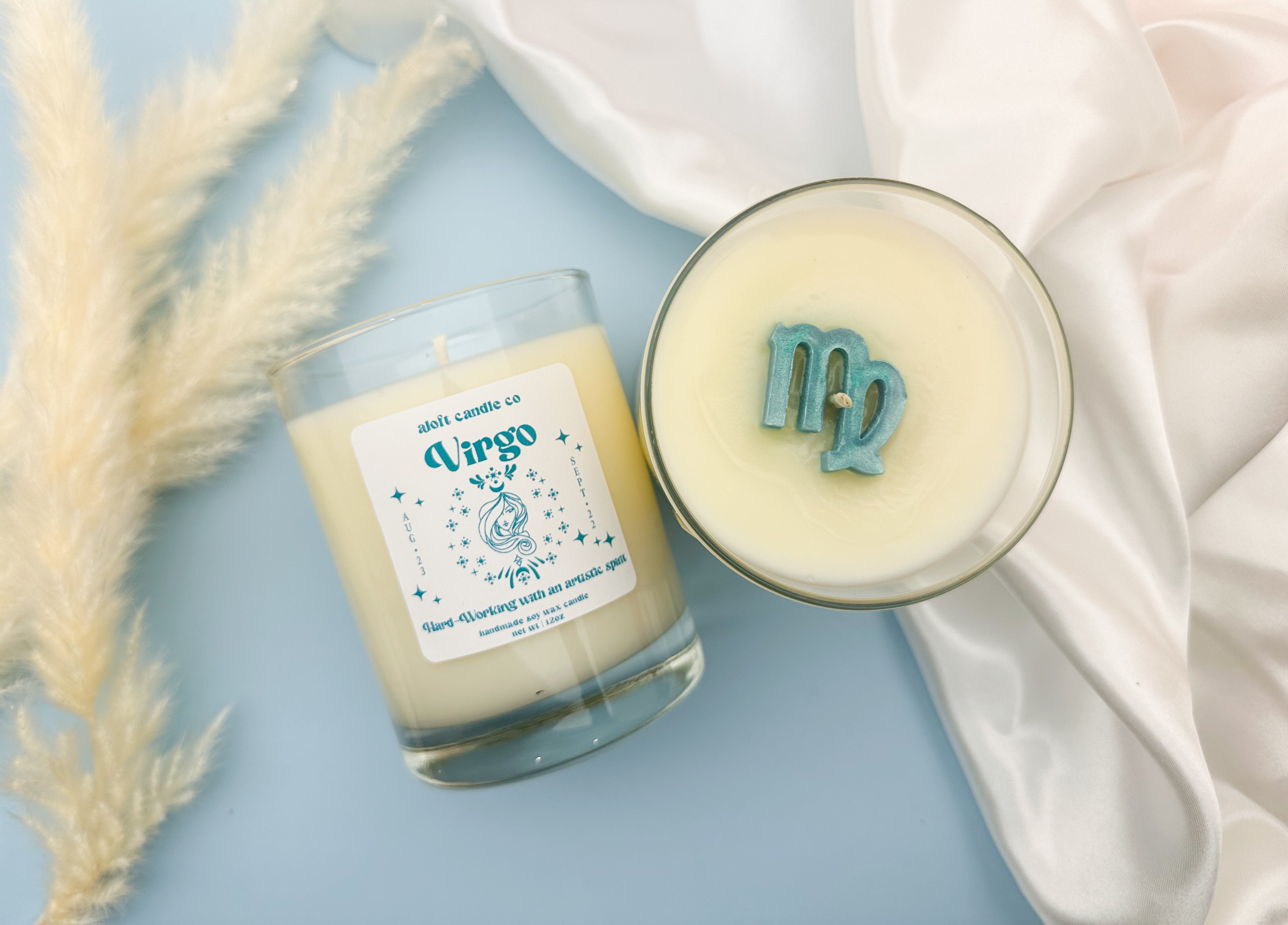 Virgo Zodiac Handmade Soy Candle 12oz