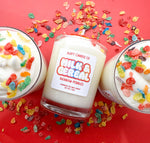 Load image into Gallery viewer, Rainbow Pebbles Milk &amp; Cereal Handmade Soy Candle 12oz
