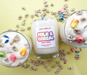 Lucky Cereal Milk & Cereal Handmade Soy Candle 12oz