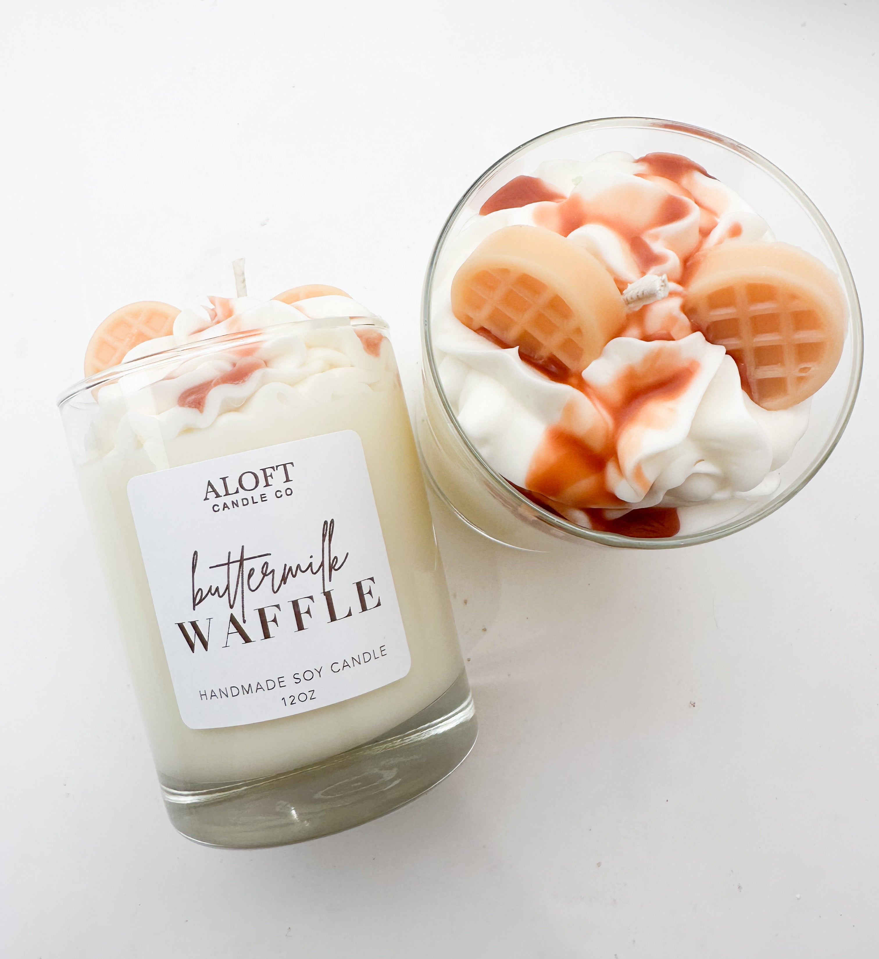 Classic Whipped Buttermilk Waffle Handmade Soy Candle 12oz