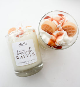 Classic Whipped Buttermilk Waffle Handmade Soy Candle 12oz