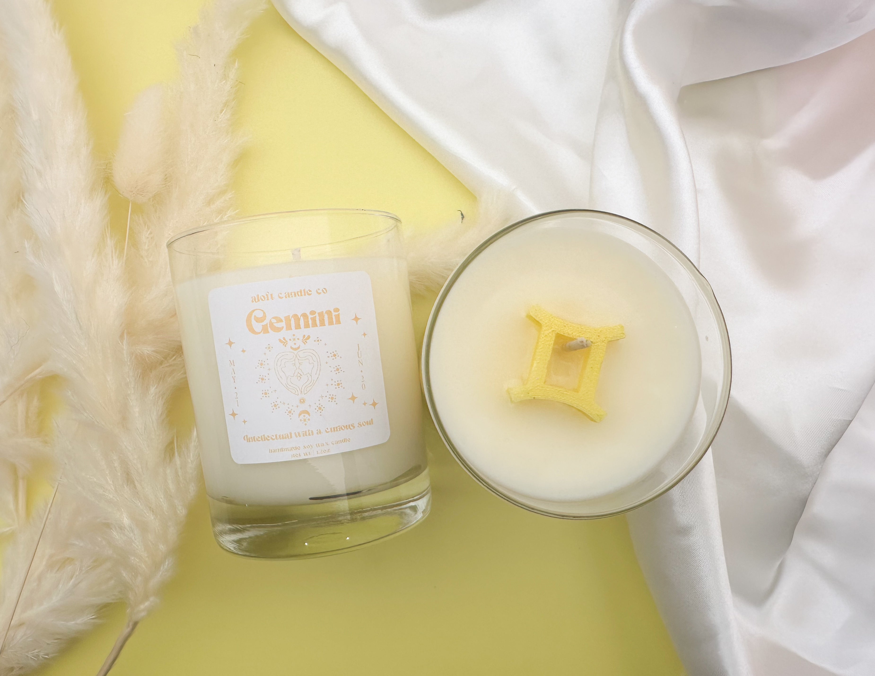 Gemini Zodiac Handmade Soy Candle 12oz