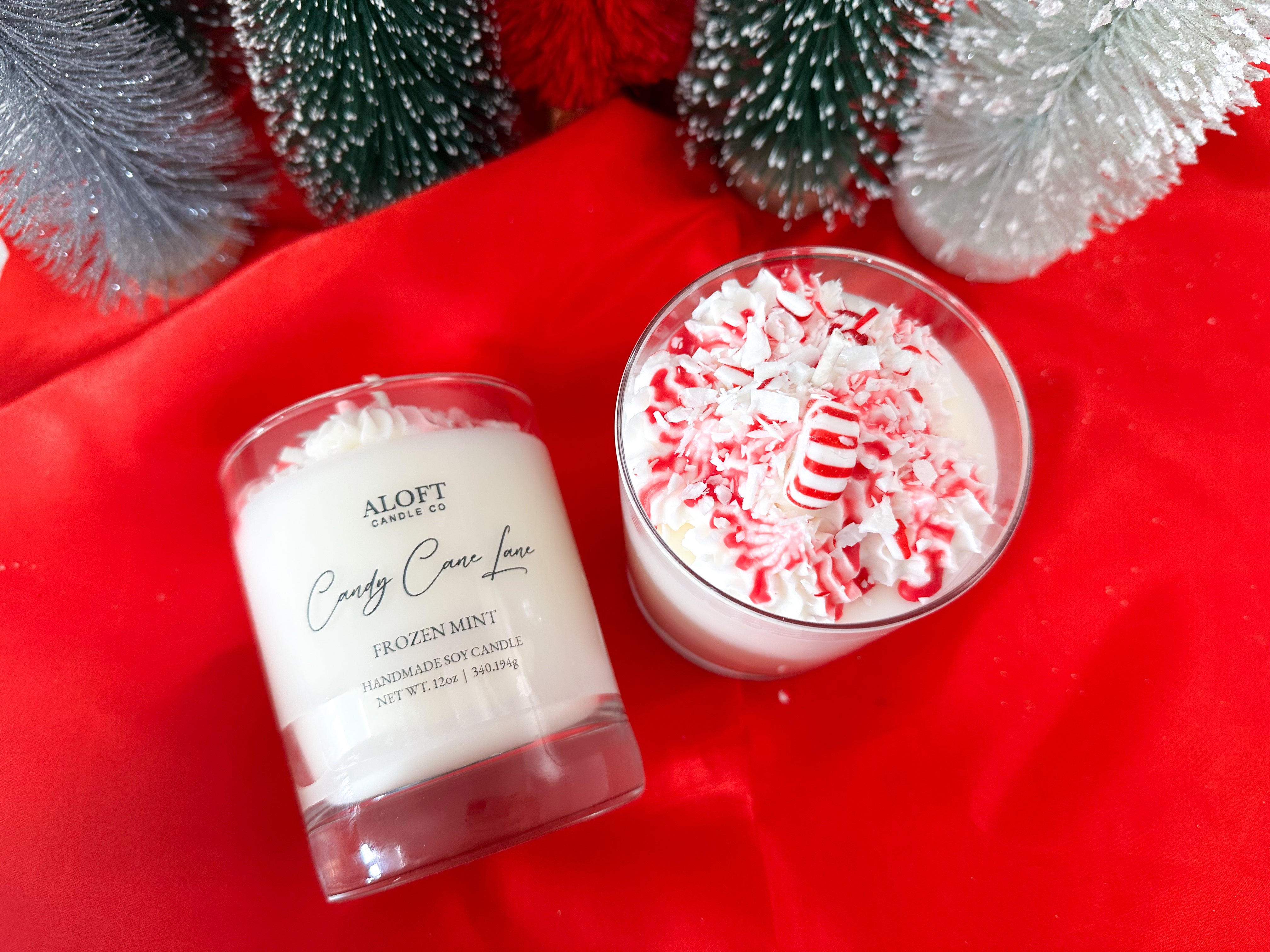 Candy Cane Lane 12oz Handmade Soy Candle