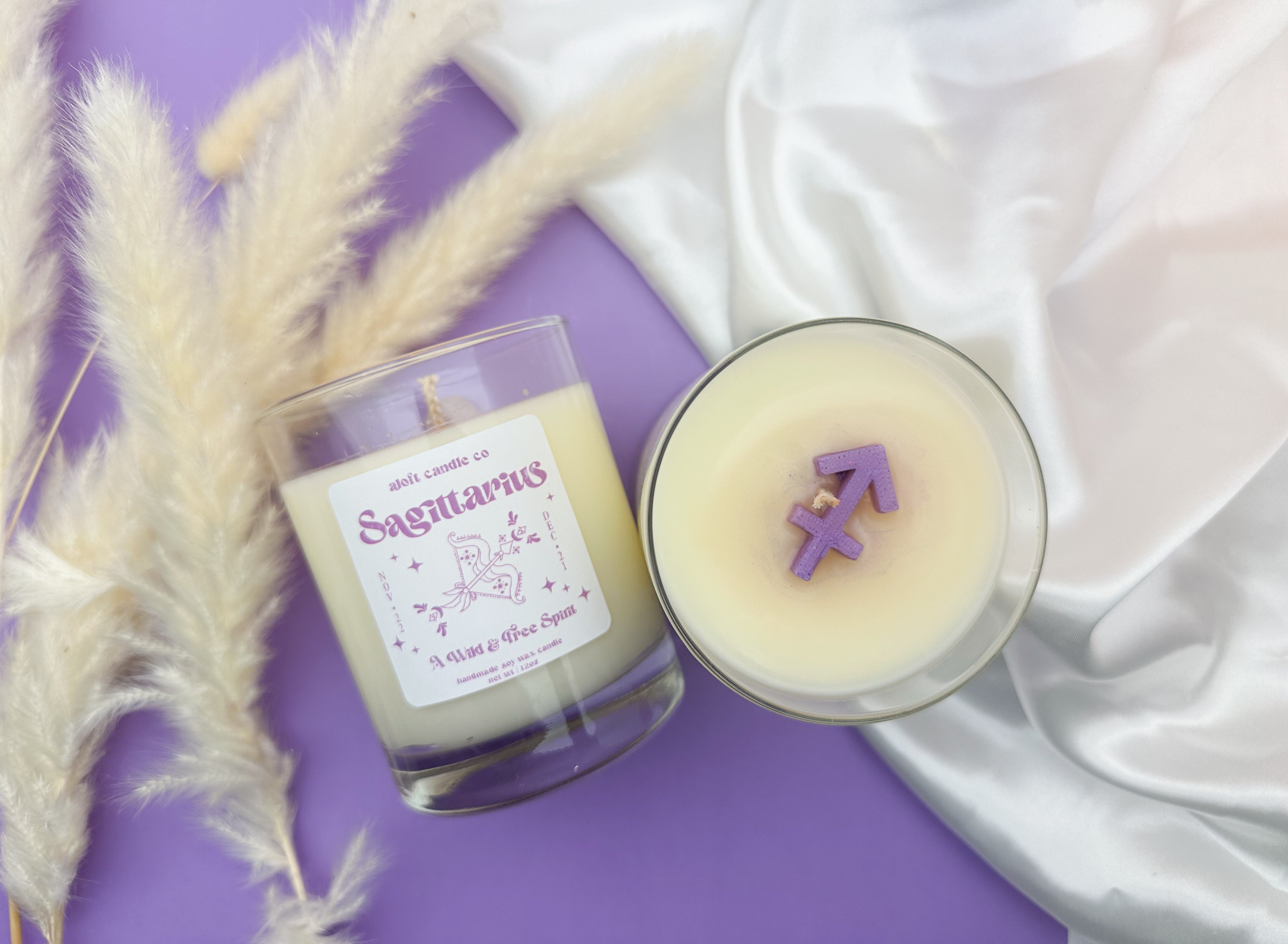 Sagittarius Zodiac Handmade Soy Candle 12oz