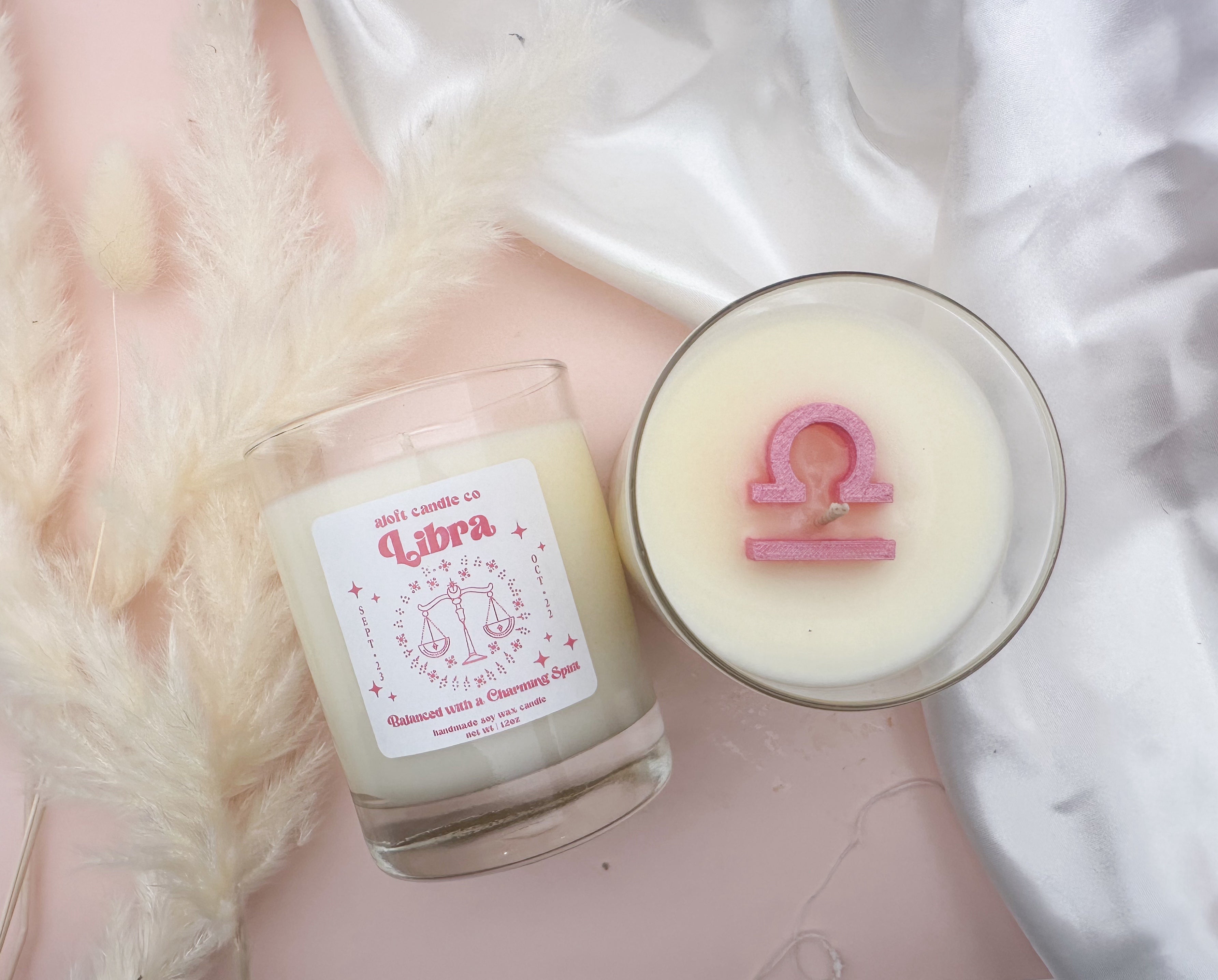 Libra Zodiac Handmade Soy Candle 12oz