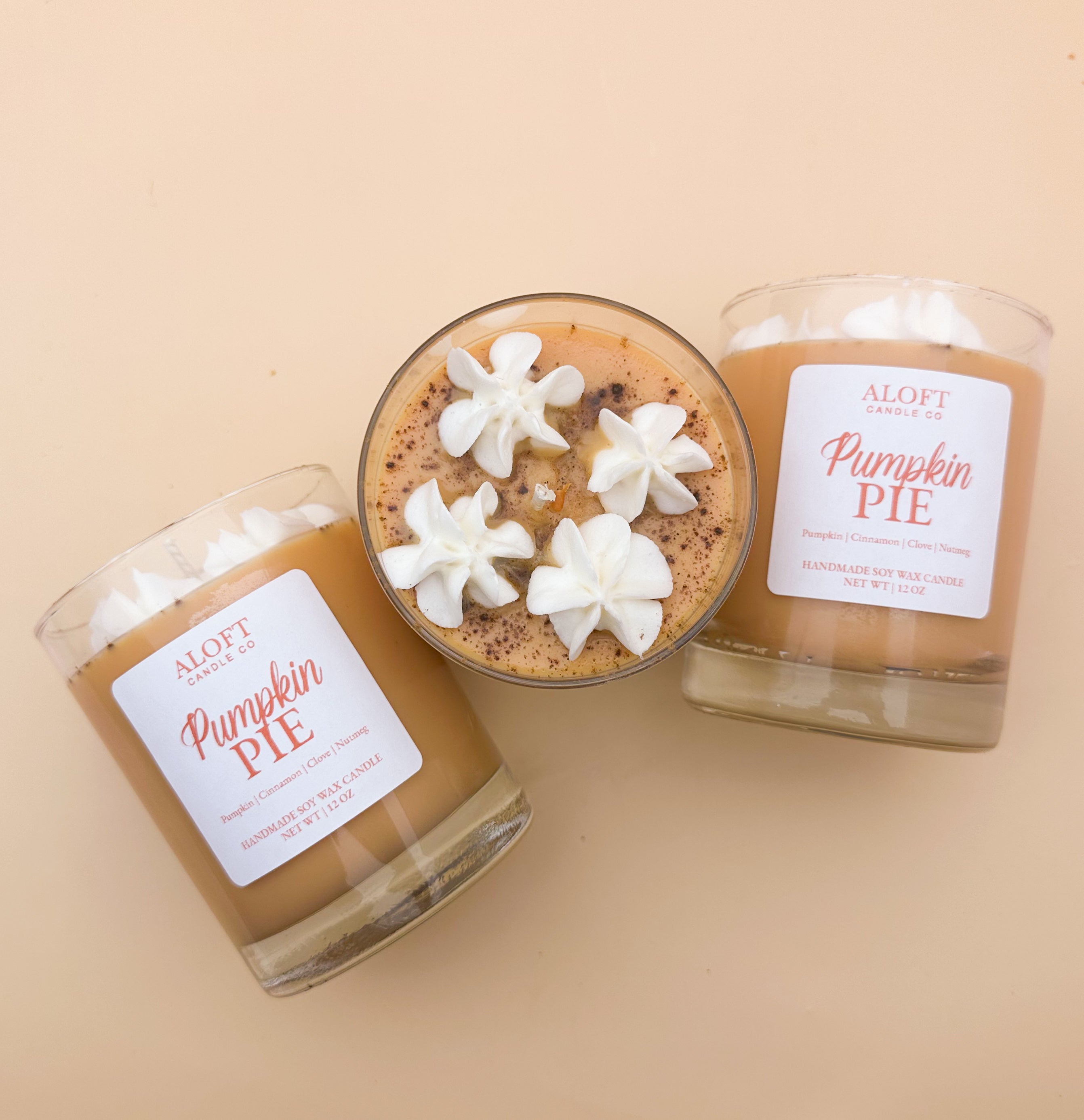 Pumpkin Pie 12oz Handmade Soy Candle