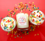 Load image into Gallery viewer, Rainbow Pebbles Milk &amp; Cereal Handmade Soy Candle 12oz
