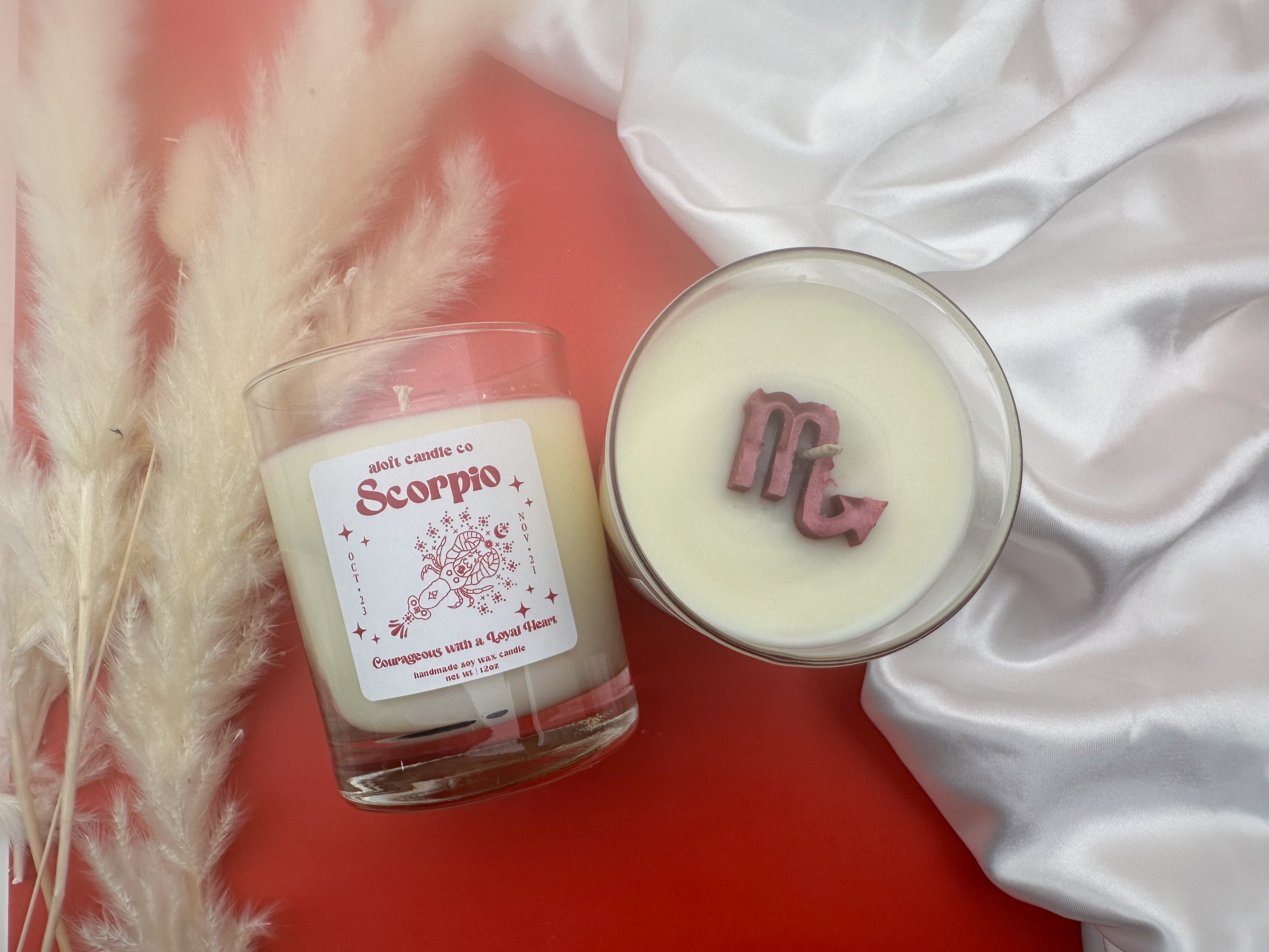 Scorpio Zodiac Handmade Soy Candle 12oz