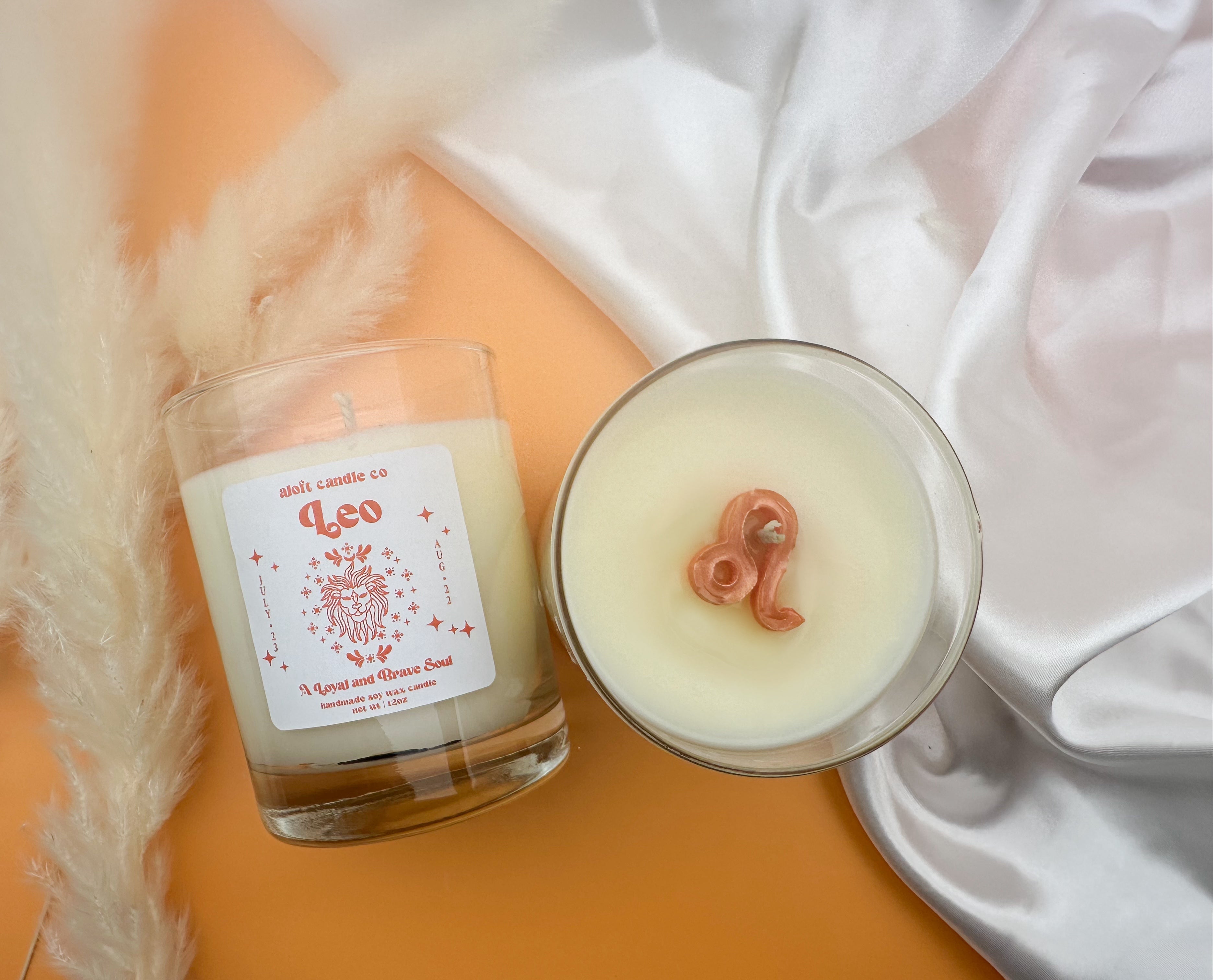 Leo Zodiac Handmade Soy Candle 12oz