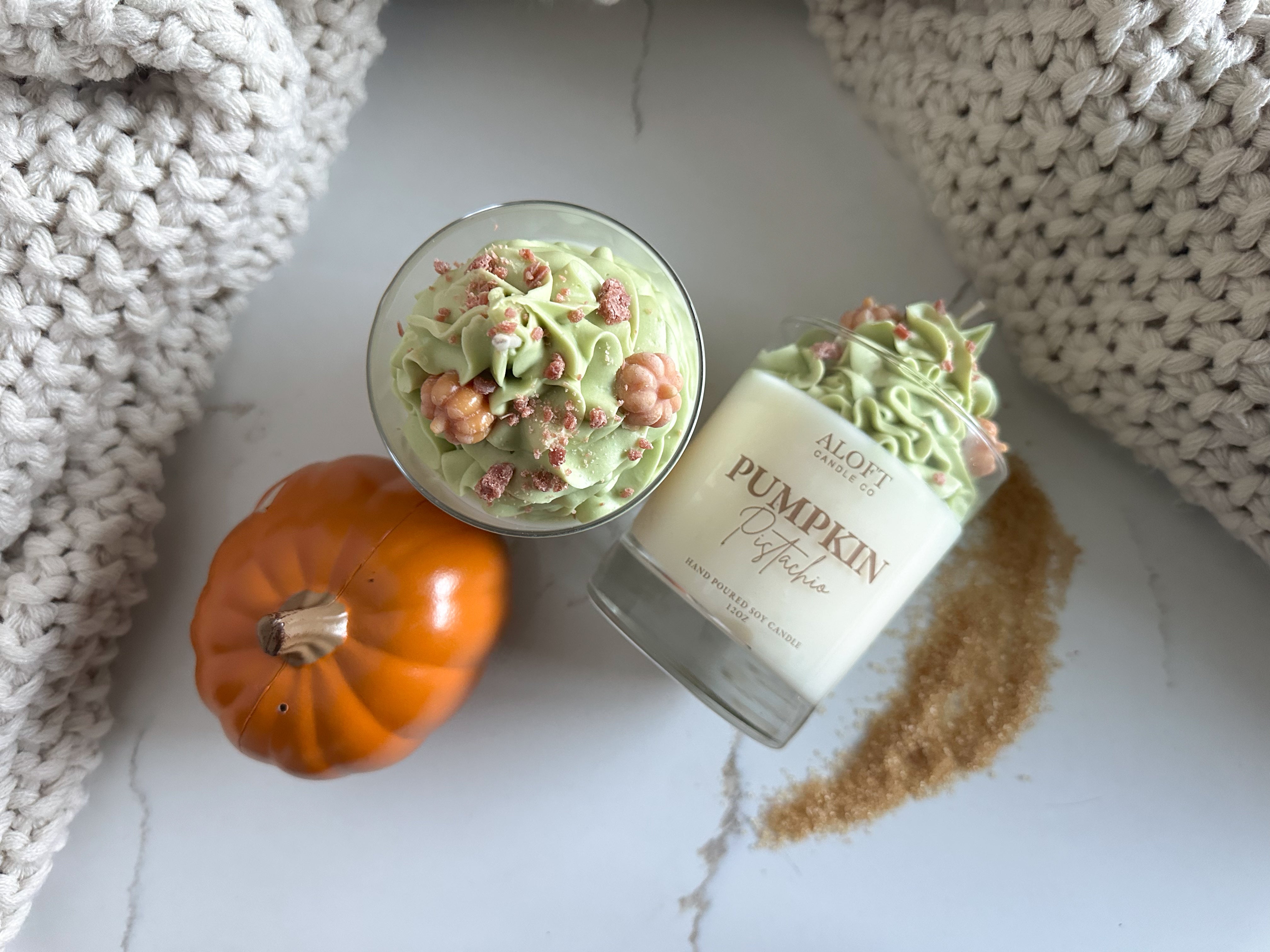 Pumpkin Pistachio 12oz Handmade Soy Candle