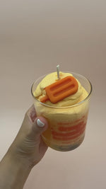 Load and play video in Gallery viewer, Orange Creamsicle Ice Cream Bar Handmade Soy Candle 12oz
