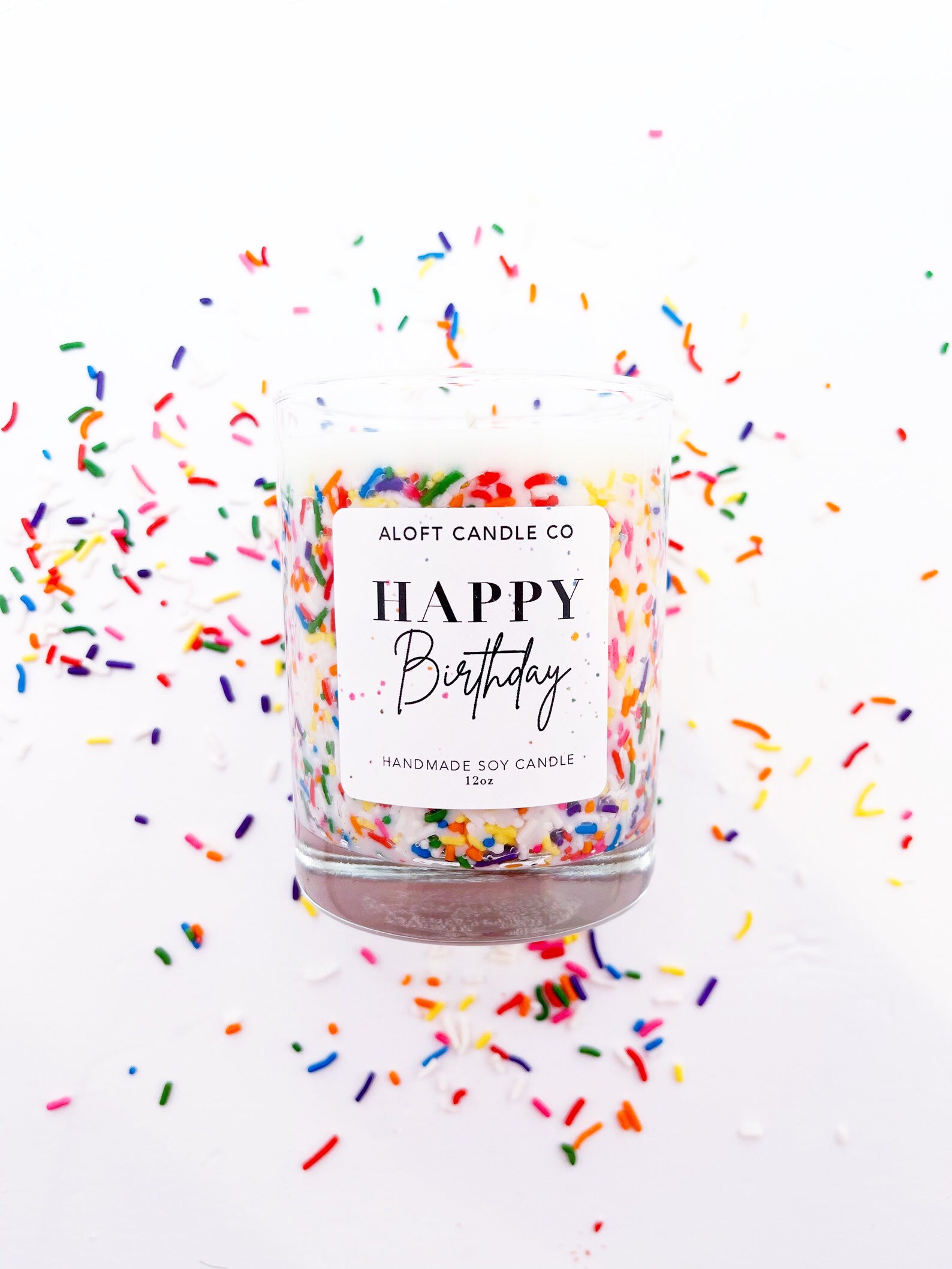 Happy Birthday Handmade Soy Candle 12oz