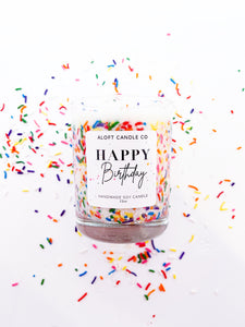 Happy Birthday Handmade Soy Candle 12oz