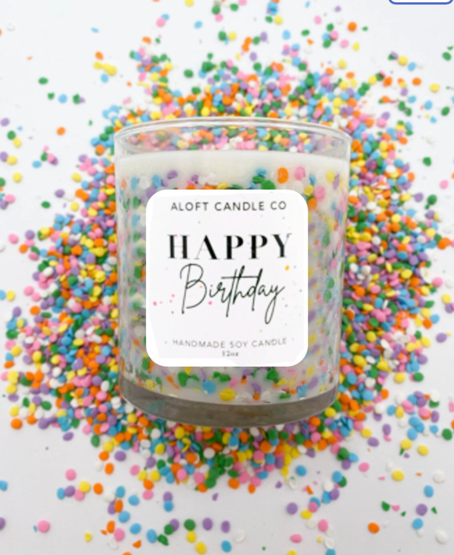 Happy Birthday Handmade Soy Candle 12oz