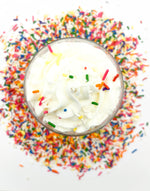 Load image into Gallery viewer, Rainbow Sprinkle Frosted Celebrate Handmade Soy Candle 12oz
