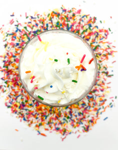 Rainbow Sprinkle Frosted Celebrate Handmade Soy Candle 12oz