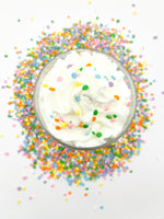 Load image into Gallery viewer, Pastel Sprinkle Frosted Celebrate Handmade Soy Candle 12oz
